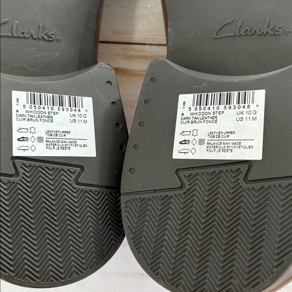 NWT CLARKS WHIDDON STEP Slip-On Loafers Ortholite Sz 11 Dark Tan Leather Men’s - Picture 3 of 12